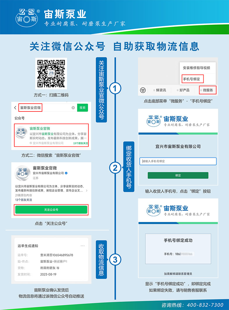 關注微信公眾號,自助獲取物流信息